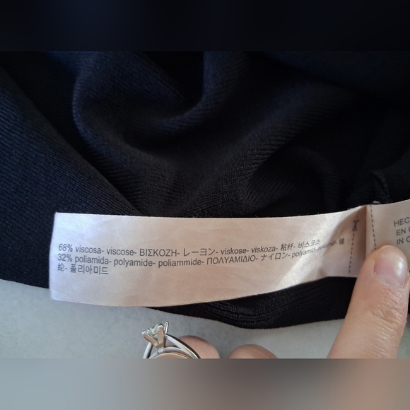 Massimo Dutti/ Black Ruffle Sleeve Top/ Stretchy/ Size US S - Picture 13 of 15